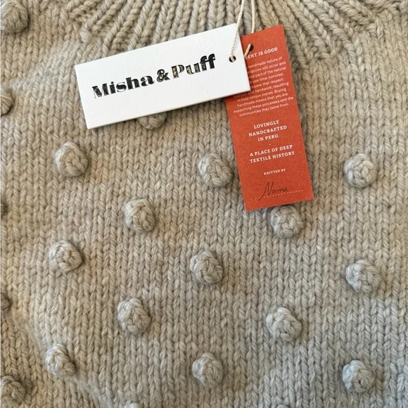Misha and Puff long sleeve popcorn Textured Knit Sweater Size 3 (large) - Picture 3 of 6
